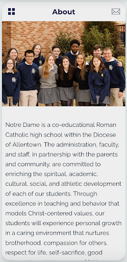 Notre Dame High School, Easton Screen 3
