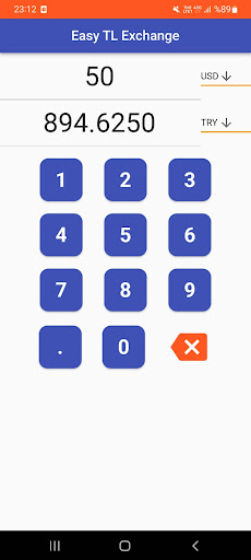 Android application Easy TL Exchange screenshort