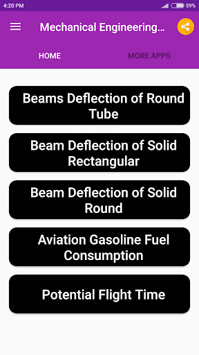 Mechanical Engineering Formula Screen 2
