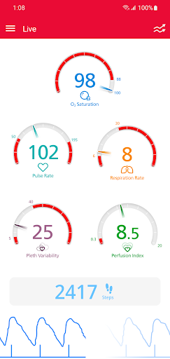Android application Masimo Personal Health screenshort