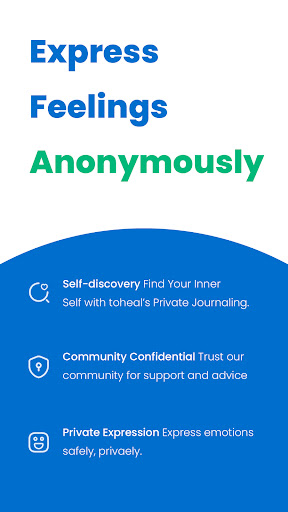 Android application Toheal | Your Safe Space screenshort