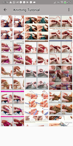 Knitting Tutorial Screen 3