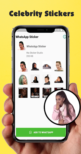 Android application Funny Celebrity Sticker for Wh screenshort