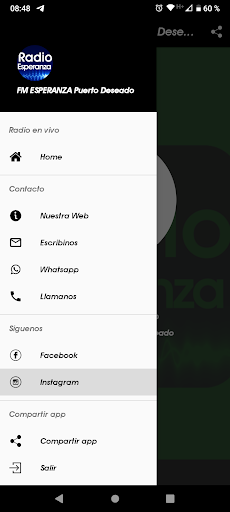 Android application FM ESPERANZA Puerto Deseado screenshort