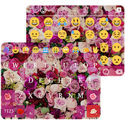Rose Flower Emoji Keyboard  Icon