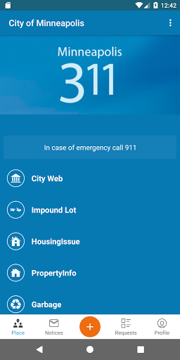 Android application Minneapolis 311 screenshort