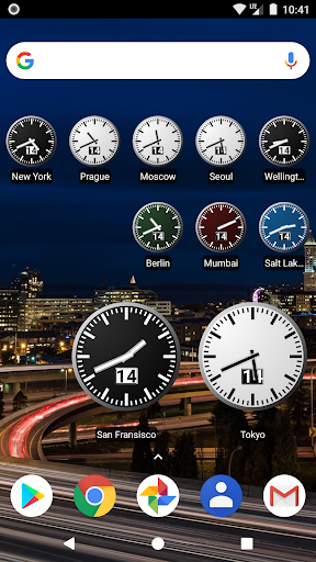 Android application World Clock Widget screenshort