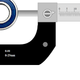 Micrometer(screw gauge)simulation. icon