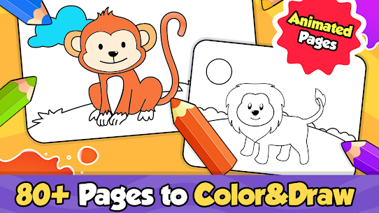 Baby Coloring games for kids with Glow Doodle Mod Apk Download 3