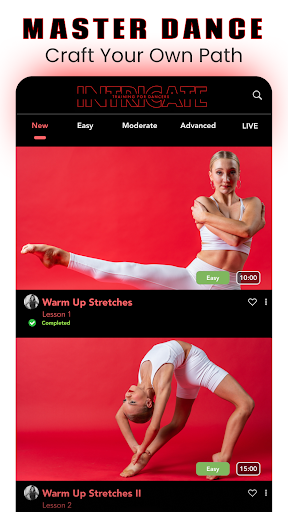 Android application Intricate Training For Dancers screenshort
