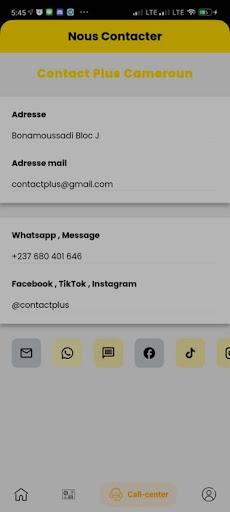 Contact + Devenez prestataire Screen 3
