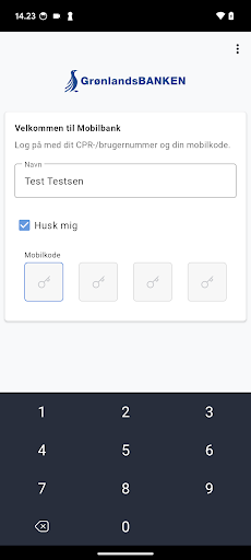Android application GrønlandsBANKEN screenshort