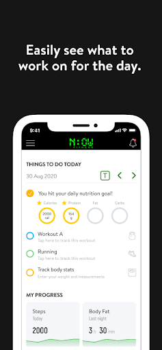 Android application Now Fitness screenshort