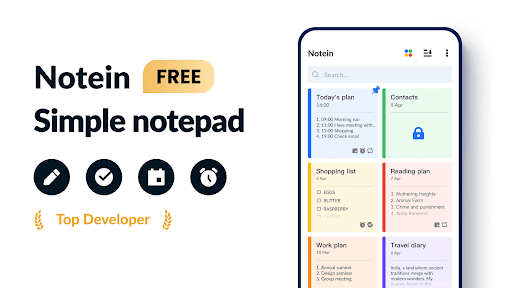 Notepad, Notes, Lists – Notein screenshot 1