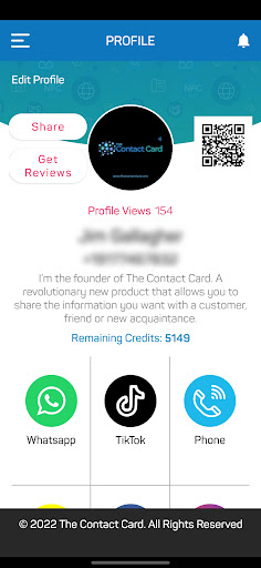 Android application The Contact Card screenshort