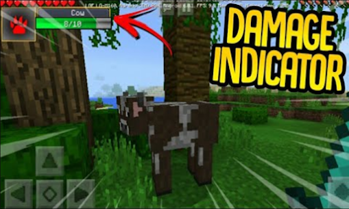 Damage Indicator Addon for Minecraft PE 1
