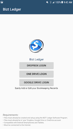 Android application BIZT (with Tax) Pro-Ledgers screenshort