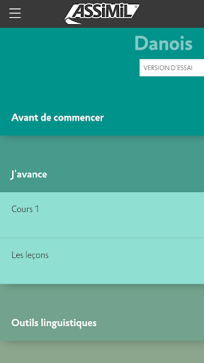 Android application Apprendre Danois Assimil screenshort