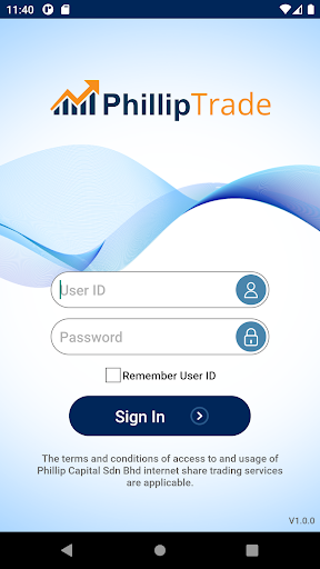 Android application PhillipTrade screenshort