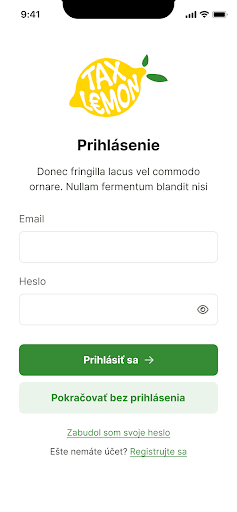 Android application TaxLemon screenshort
