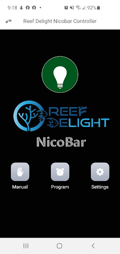Android application Reef Delight NicoBAR Control V screenshort