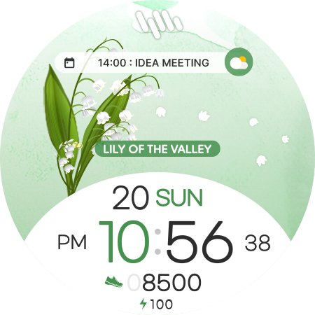 Screenshot of SamWatch Flower 2024 Lily
