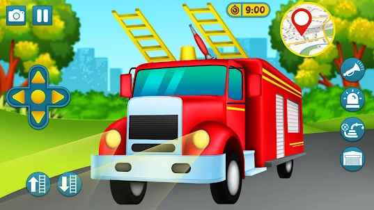 Trò chơi xe cứu hỏa xe cứu hỏa