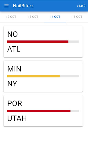 Android application NailBiterz for NBA screenshort