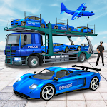 US Police Car Transporter Truck : Plane Transport Apk
