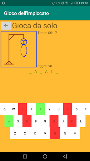 Hangman game Screen 3