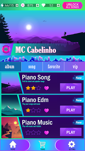 Android application MC Cabelinho Piano Game Tiles screenshort