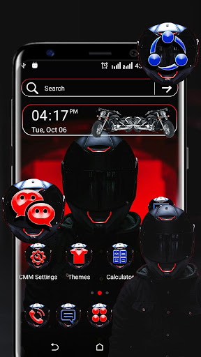 Android application Bike Helmet Launcher Theme screenshort