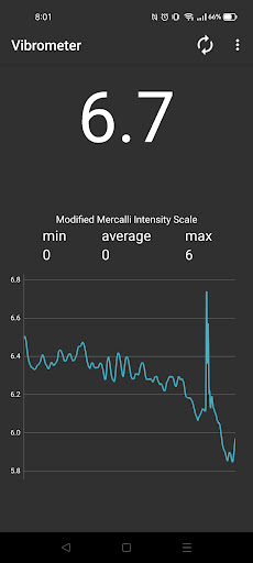 Android application Vibrometer screenshort