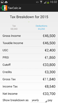 TaxCalc.ie A PAYE Calculatorのおすすめ画像3