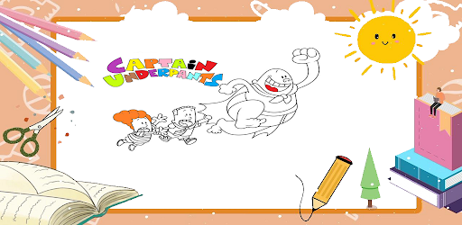 Android application Captain Underpants Coloring screenshort