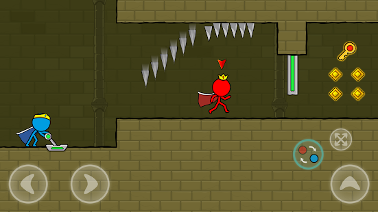 Red and Blue Stickman : Animation Parkour Screenshot