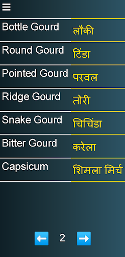 Android application Learn English through Hindi screenshort