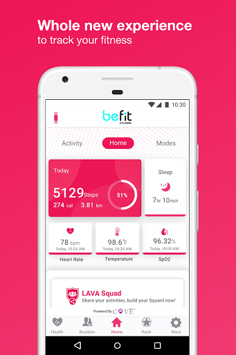Android application beFit by Lava screenshort