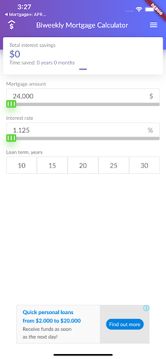Android application Mortgage+: Biweekly Calculator screenshort