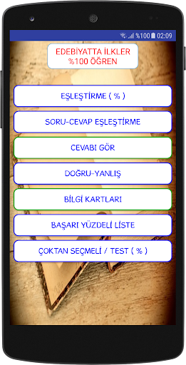 Android application Edebiyatta İlkler (%100 Öğren) screenshort