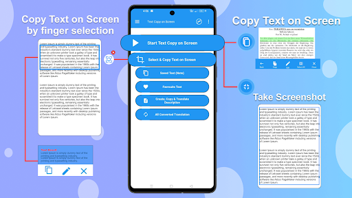 Android application Copy Text on Screen screenshort