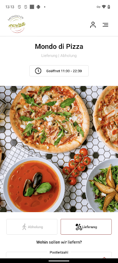 Android application Mondo di Pizza screenshort