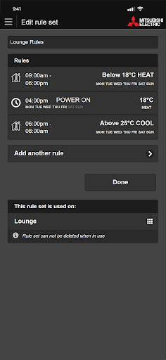 Mitsubishi Wi-Fi Control Screen 3