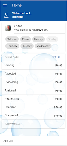 WeClean - Manager Screen 2