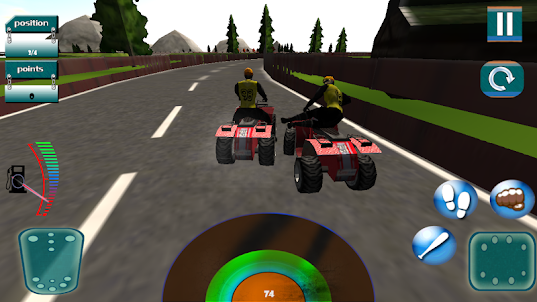 3D motos de corrida quad