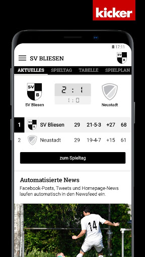 Android application SV Bliesen screenshort