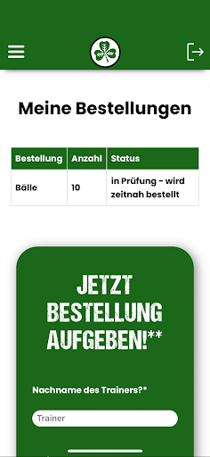 VfR - Trainerportal Screen 3