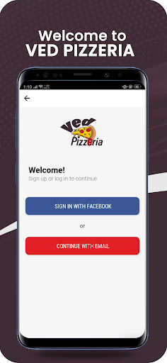 Android application Ved Pizzeria screenshort