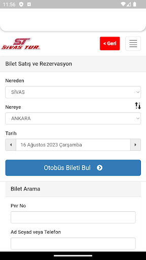 Android application Yeni Sivas Turizm screenshort