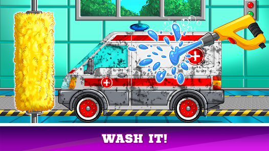 Police Monster Truck Car Wash Videos And Vehicles Formation For Kids 